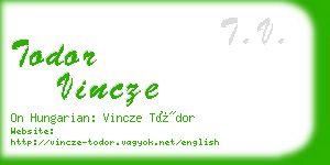 todor vincze business card